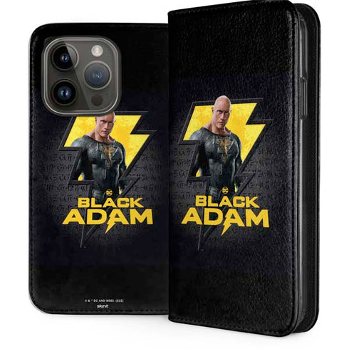 DC Comics Black Adam Movie Art Character and logo iPhone 15 Pro Folio Case